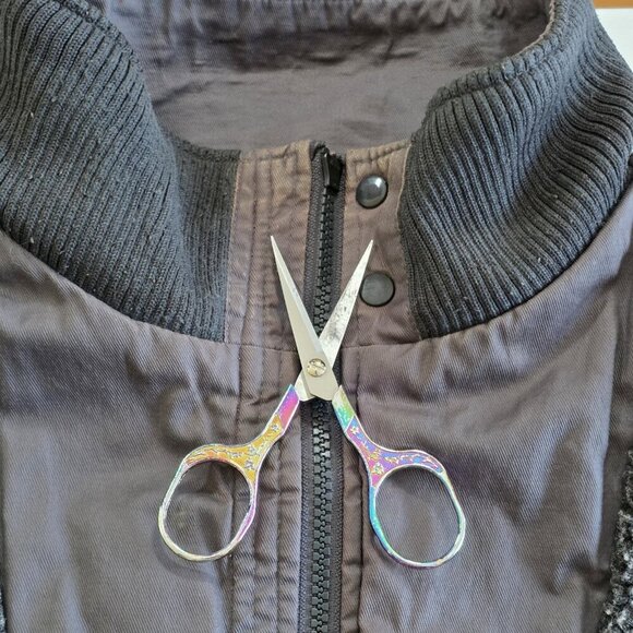 Levi's Trucker  Jacket Men XL Gray Waxed Denim Sherpa Lined Pockets Western FLAW - Picture 11 of 16